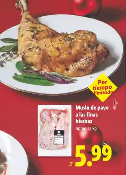 Lidl Muslo de pavo a las finas hierbas oferta