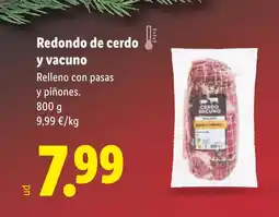 Lidl Redondo de cerdo y vacuno oferta