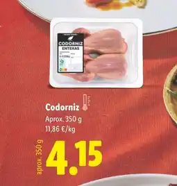 Lidl Codorniz oferta