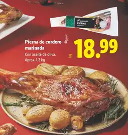 Lidl Pierna de cordero marinada oferta