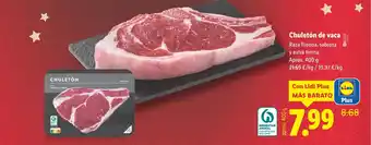 Lidl Chuletón de vaca oferta