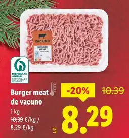 Lidl Burger meat de vacuno oferta