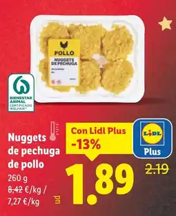 Lidl Nuggets de pechuga de pollo oferta
