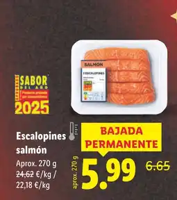Lidl Escalopines salmón oferta