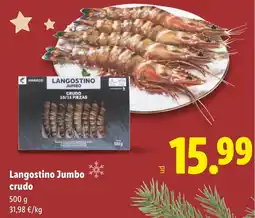 Lidl Langostino Jumbo crudo oferta
