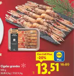 Lidl Cigalas grandes oferta