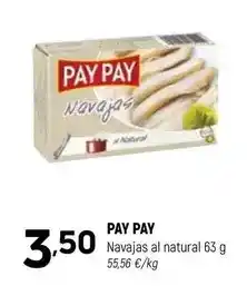 Coviran Pay pay - navajas al natural oferta