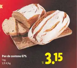 Lidl Pan de centeno 67% oferta