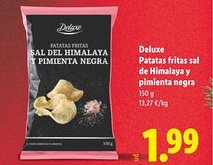 Lidl DELUXE Patatas fritas sal de Himalaya y pimienta negra oferta