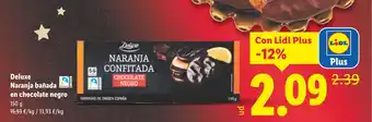 Lidl DELUXE Naranja bañada en chocolate negro oferta