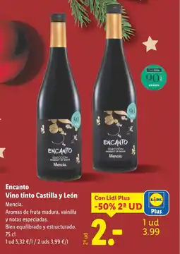 Lidl ENCANTO Vino tinto Castilla y León oferta