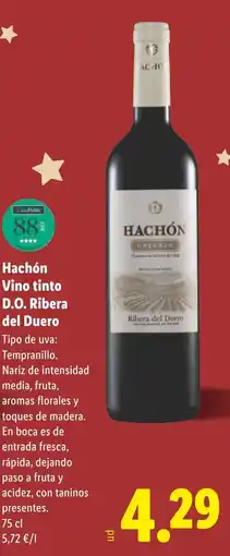Lidl Hachón Vino tinto D.O. Ribera del Duero oferta