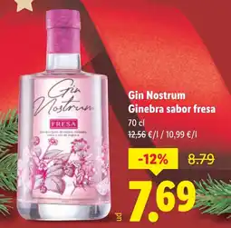Lidl FRESA Gin Nostrum Ginebra sabor oferta