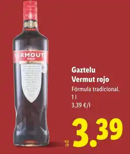 Lidl Gaztelu Vermut rojo oferta