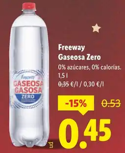 Lidl FREEWAY Gaseosa Zero oferta