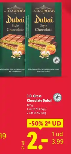 Lidl J. D.GROSS Chocolate Dubai oferta