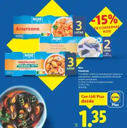 Lidl NIXE Conservas oferta