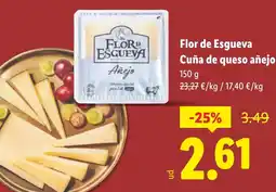 Lidl FLOR DE ESGUEVA Cuña de queso añejo oferta