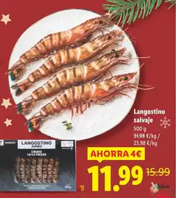 Lidl Langostino salvaje oferta