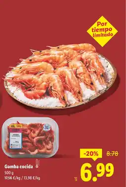 Lidl Gamba cocida oferta