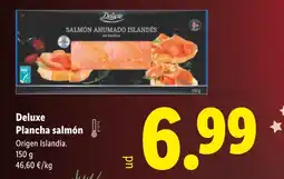 Lidl DELUXE Plancha salmón Origen Islandia. oferta