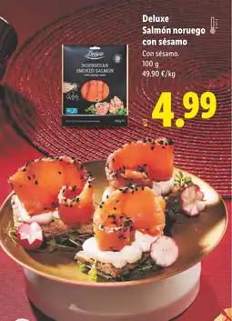 Lidl DELUXE Salmón noruego con sésamo oferta