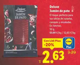 Lidl DELUXE Jamón de pato oferta
