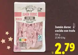 Lidl Jamón duroc cocido con trufa oferta