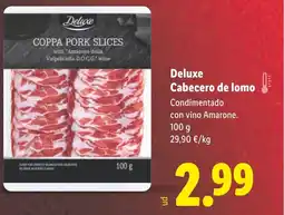 Lidl DELUXE Cabecero de lomo oferta