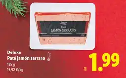 Lidl DELUXE Paté jamón serrano oferta