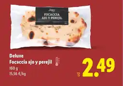 Lidl DELUXE Focaccia ajo y perejil oferta