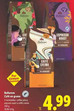 Lidl BELLAROM Café en grano oferta
