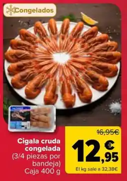 Carrefour Cigala cruda congelada oferta