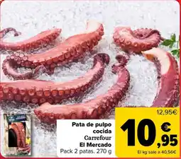 Carrefour Pata de pulpo cocida Carrefour El Mercado oferta