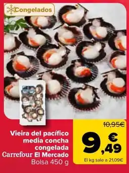 Carrefour Vieira del pacífico media concha congelada Carrefour El Mercado oferta