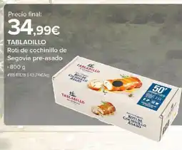 Costco TABLADILLO Roti de cochinillo de Segovia pre-asado oferta