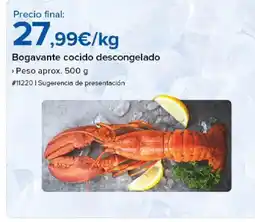 Costco Bogavante cocido descongelado oferta