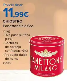 Costco CHIOSTRO Panettone clásico oferta