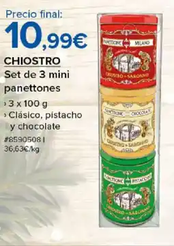 Costco CHIOSTRO Set de 3 mini panettones oferta