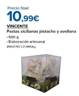 Costco VINCENTE Pastas sicilianas pistacho y avellana oferta