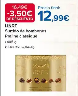 Costco LINDT Surtido de bombones Praline classique oferta