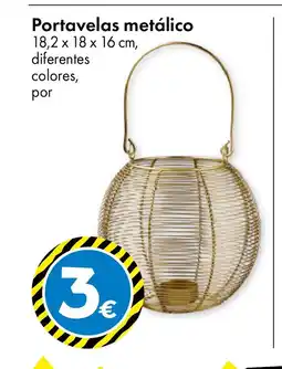 TEDi Portavelas metálico oferta