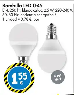 TEDi Bombilla LED G45 oferta