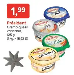 Suma Supermercados PRÉSIDENT Crema queso variedad oferta