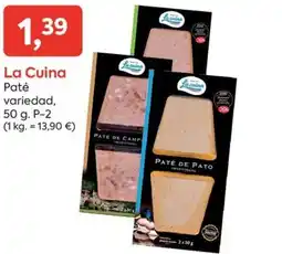 Suma Supermercados LA CUINA Paté variedad oferta