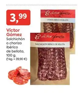 Suma Supermercados VICTOR GÓMEZ Salchichón o chorizo ibérico de bellota oferta