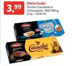 Suma Supermercados DELAVIUDA Turrón Cacaolat o Chocobom oferta