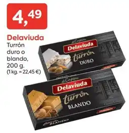 Suma Supermercados DELAVIUDA Turrón duro o blando oferta
