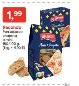 Suma Supermercados RECONDO Pan tostado chapata o mini oferta