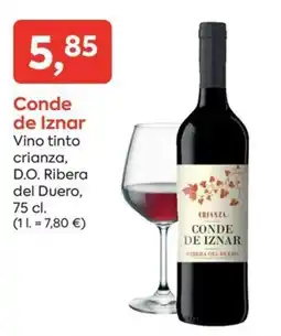 Suma Supermercados CONDE DE IZNAR Vino tinto crianza D.O. Ribera del Duero oferta
